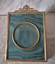 Elegant French Antique Second Empire Gilt Bronze Frame Moire Mat 19thC picture