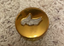 Antique Bourjois Evening In Paris Gold Rouge Compact Winged Emblem Rouge In Tact picture
