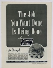1939 Cummins Diesel Ad: Euclid TracTruk Whitney Point Dam Job - New York picture