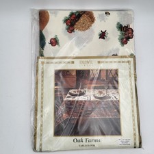 New Vintage Bardwil Linens Oak Farms Tablecloth 60