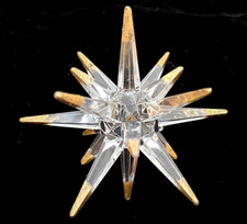 Lg Gold Tip Moravian Sputnik Star Topper for Ceramic Christmas Tree lights bulbs picture