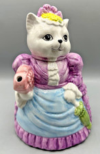 Vintage Cat Figural Teapot Pink Victorian Dress Umbrella Taiwan Western Wholesal picture