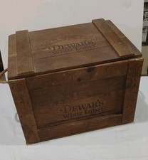 Vintage Dewar's White Label Wood Crate With Lid 17