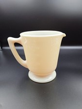 McKee Custard Glass 1 Quart Measuring Cup liquid and dry measures Glows bright picture