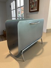 Magazine Rack Vintage MCM Mid Century Sculptural Post Modern Record Holder picture
