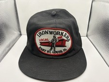 Vintage Ironworkers Local 392 East St. Louis IL Hat K-Products Snapback REPAIRED picture