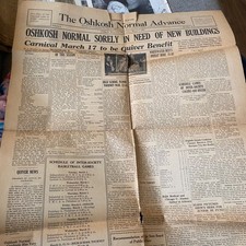 Antique Newspaper 1925 Oshkosh Normal School Wisconsin Bgosh Overalls Ad picture