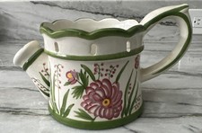 Ceramic Sprinkling Can Planter Vase - Flower Design picture