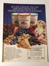 1986 Dannon Yogurt Vintage Print Ad pa24 picture