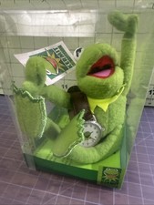 VTG The Kermit Collection Kermit the Frog Jim Henson Muppets Plush W/ Time Piece picture