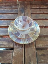 Vintage WINTERLING ROSLAU Bavaria Tea Cup 2 Saucers abstract fantasy picture