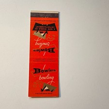 Bowlero Bowling A New World Of Entertainment Vintage Matchbook Cover 5MB126-1 picture