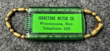 Vintage Winnemucca, NV Nevada Johnstone Motor Co Car Dealership Keychain picture