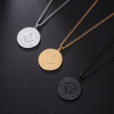 The Warden's Mark — Masonic Square & Compass Necklace picture