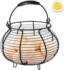Chicken Wire Egg Basket Gathering Fresh Eggs,Vintage Chicken Egg picture