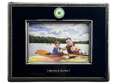 Grassland Roads Photo Frame Black Ceramic Big Guy & Little Guy Father Son 4x6 picture