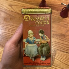 Vintage Antique DROSTE'S Cocoa Tin Dutch Process Advertising Container picture