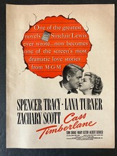1949 MGM Pictures Cass Timberlane Sinclair Lewis Spencer Tracy Vintage Print Ad picture