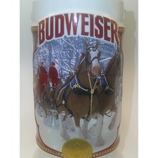 Budweiser 2021 Holiday Stein 42nd Anniversary Plaid Edition Clydesdales COA picture