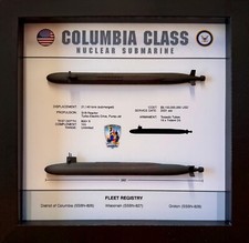 Columbia Class Submarine Shadow Display Box, 9