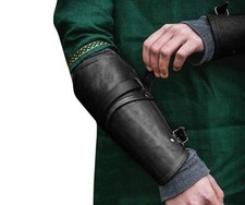 Syktkmx Faux Leather Bracers Wristband Wrist Armor Viking Gauntlet Medieval C... picture
