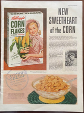1953 Kellog's Corn Flakes Vintage Print Ad Sweetheart Of The Corn Advertisement picture