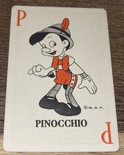 PINOCCHIO ROOKIE CARD 1939 WHITMAN WALT DISNEY CARD GAME PLAYING CARD VERY RARE picture