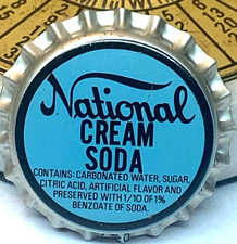 FREE SHIPPING Vintage NATIONAL Cream Soda NEW Bottle CAP Saganaw Mi National Can picture