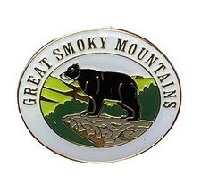 Great Smokey Mountains Black Bear 1 inch pin PPM6025 F6D28E picture