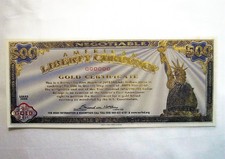 NORFED - 2000 American Liberty Currency $500 Gold Certificates - Specimen Only picture