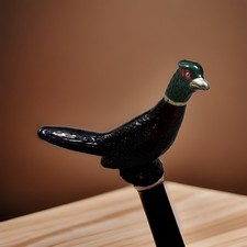 Avon Decanter Bottle Pheasant 1970's Bird Amber Glass Vintage picture