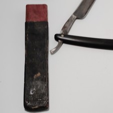 Antique Fred Dolle Straight Razor Blue Steel Made Germany c1910s-1920s w/ Case-  picture