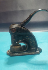 Antique Black Cast Iron Notarial Seal Press ASHBY PLACE Reality 1906 St Louis MO picture