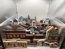 54 PC VINTAGE Landmark Wood Blocks Cat’s Meow Village Maryland Pennsylvania picture
