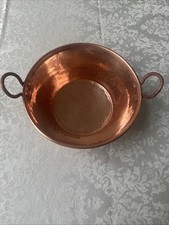 Mexican Pure Copper Cazos For Jams, Candy Etc Hammered Pot Approx 10” W picture
