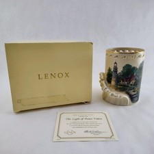 Lenox Thomas Kinkade The Light of Peace Votive Candle Holder CERTIFICATE ORG BOX picture
