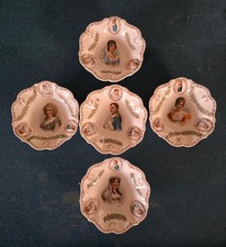 Pristine Antique EPIAG Czechoslovakia Napoleon & Court Beauties Berry Bowls Set picture
