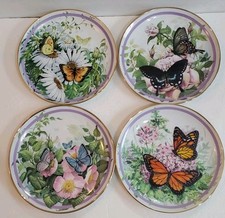 The Hamilton Collection Butterfly Garden Plate Lot Of 4 - 1986 Paul J. Sweany picture