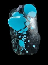 Hubei turquoise rough , blue turquoise with black matrix picture