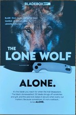 BLADEBOX Lone Wolf Pocketknife D2 Steel Drop Point Plain Edge Axis, Clip picture