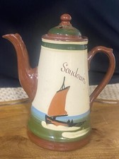 Vintage England Mottoware Coffee Sailboat guide folks be scarce take care ov me picture