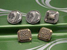 Vintage 4-H Pin Lot Sterling Silver Project Leader Achievement Awards Leavens... picture