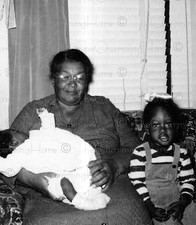 Vintage Photo 1958 African American Grandmother with Baby New Orleans LA picture