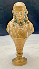 ANTIQUE BRONZE SACRED HEART OF CHRIST WAX SEAL 3.3