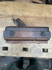 Antique 18thC JOHN GREEN York Wooden Panel Raising Plane Fielded Skew Iron picture