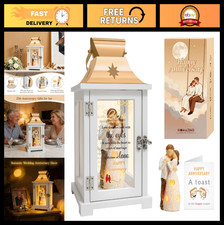 25th Anniversary Gifts for Couples - Silver Lantern Figurine for 25 Years of Mar picture