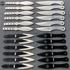 24PC Ninja Tactical Hunting MIXED Knives Ninjutsu Kunai Throwing Knife Blade Set picture