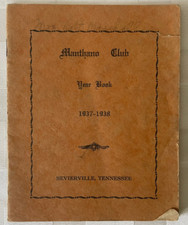 Vintage MANTHANO CLUB 12 Page Year Book 1937 ~ 1938 SEVIERVILLE TENNESSEE 5