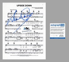 DIANA ROSS AUTOGRAPH SIGNED UPSIDE DOWN SHEET MUSIC ACOA picture