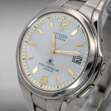 Citizen H410 T003788 Watch Eco Drive Titanium Radio Controlled Timepiece picture